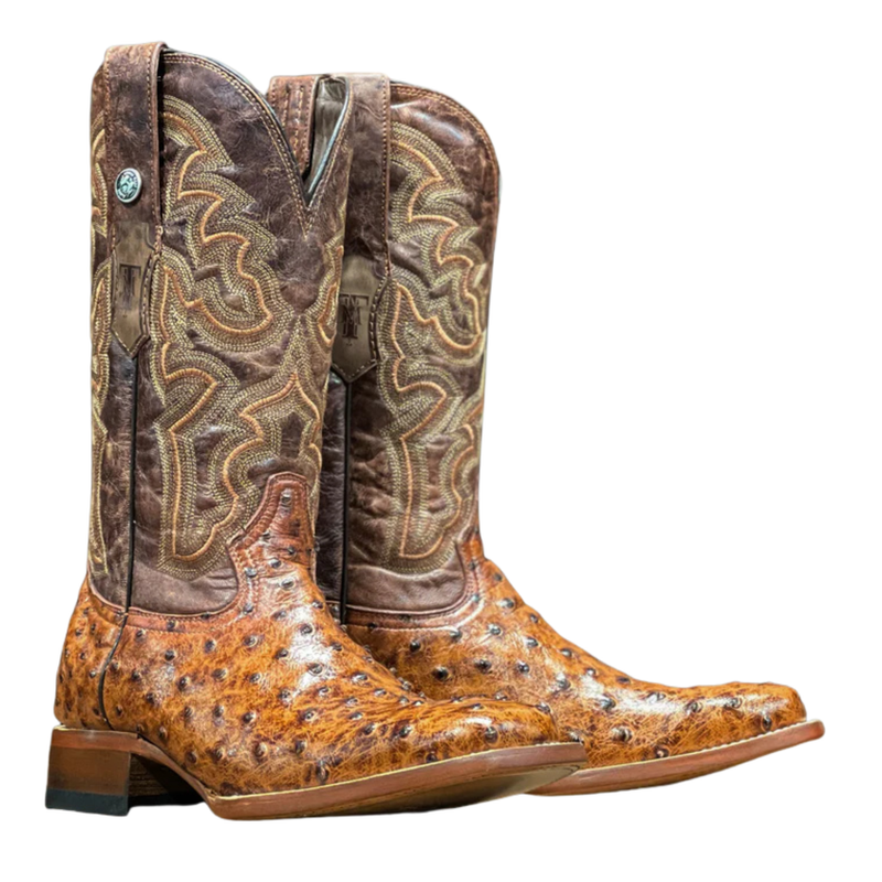 TANNER MARK MEN'S BROKEN ARROW RUSTIC COGNAC WESTERN BOOT - TM200961