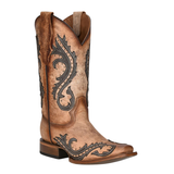 CORRAL WOMEN’S OVERLAY EMBROIDERY STUDS WESTERN BOOT - L2052