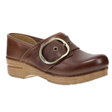 DANSKO WOMEN’S PEARSON BROWN WAXY MILLED LEATHER CLOG - 616786112