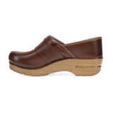 DANSKO WOMEN’S PEARSON BROWN WAXY MILLED LEATHER CLOG - 616786112