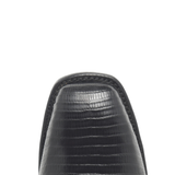 JUSTIN MEN’S REPOSADO 12” BLACK LIZARD SQUARE TOE WESTERN BOOT - GR5331