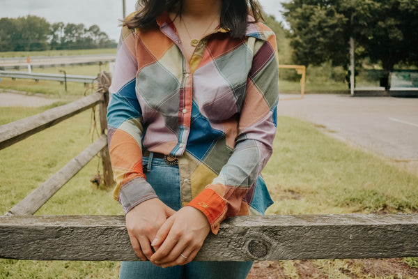 WRANGLER X LAINEY WILSON HARLEQUIN WESTERN SNAP SHIRT-112371988