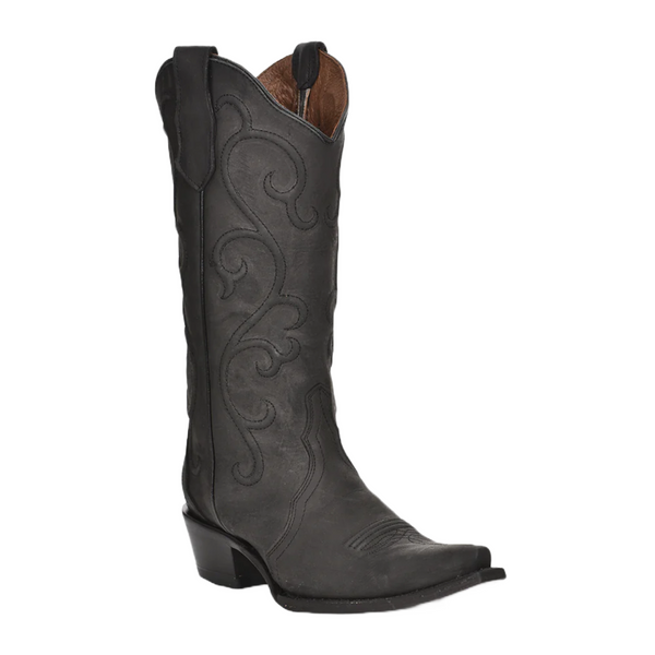 CIRCLE G BY CORRAL WOMEN'S BLACK EMBROIDERY TALL WESTERN BOOTS - L6012