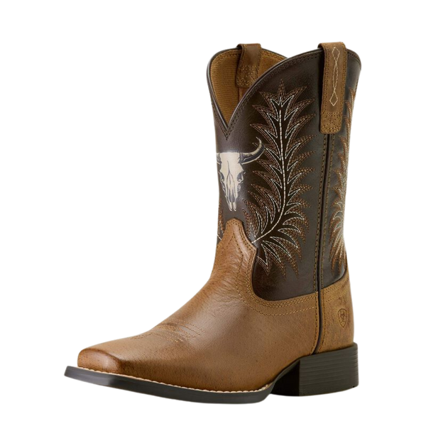 ARIAT KID'S STAMPEDE WIDE SQUARE TOE WESTERN BOOT-10063827