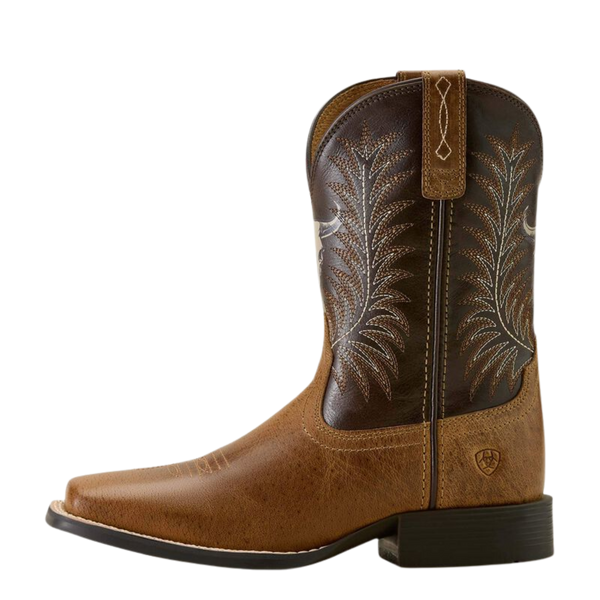 ARIAT KID'S STAMPEDE WIDE SQUARE TOE WESTERN BOOT-10063827