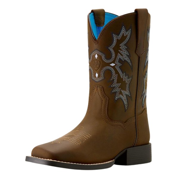 ARIAT KID'S TOMBSTONE WIDE SQUARE TOE WESTERN BOOT-10063834