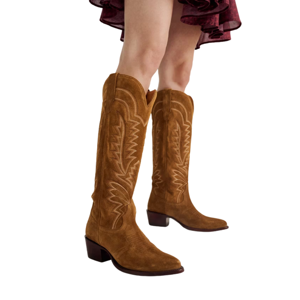 TECOVAS WOMEN'S ABBY SIENNA SUEDE WESTERN BOOT-W20029SIE