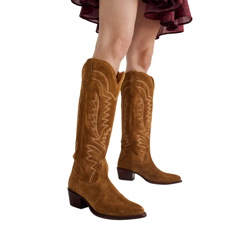TECOVAS WOMEN'S ABBY SIENNA SUEDE WESTERN BOOT-W20029SIE