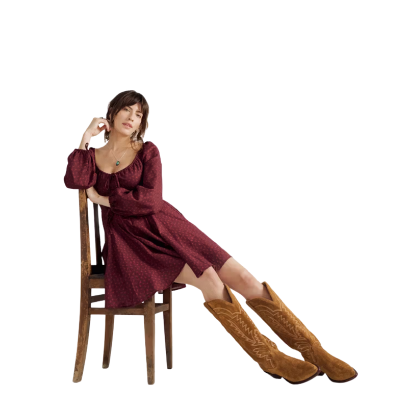 TECOVAS WOMEN'S ABBY SIENNA SUEDE WESTERN BOOT-W20029SIE