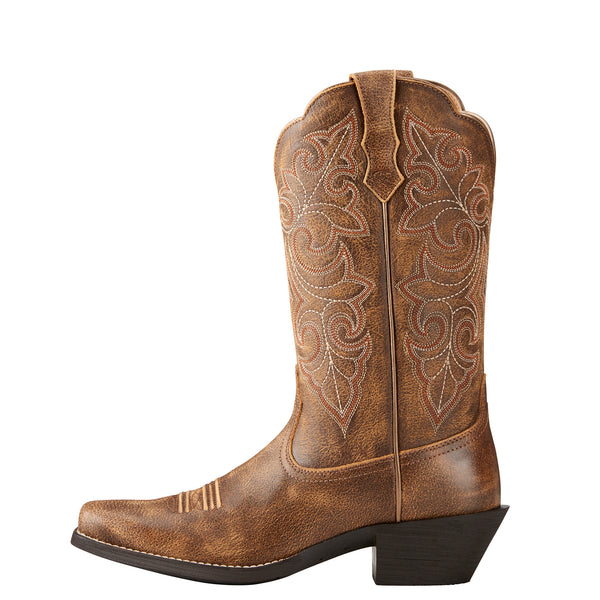 ARIAT WOMEN'S ROUND UP WIDE SQUARE TOE WESTERN BOOT- 10021620