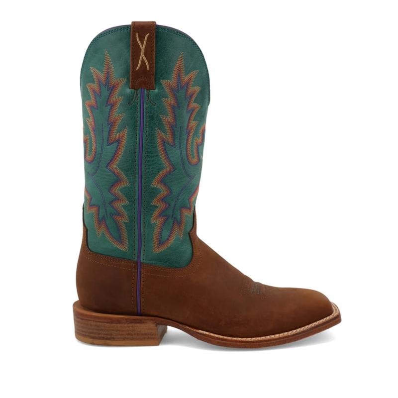 TWISTED X WOMEN'S TECH X CINNAMON AND TURQUOISE WESTERN BOOTS - WXTL001