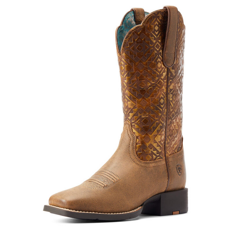 ARIAT WOMEN'S ROUND UP WIDE SQ TOE WESTERN BOOTS - 10044431