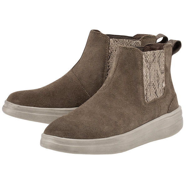 HEY DUDE WOMEN'S VIC SUEDE FOSSIL - 122024962