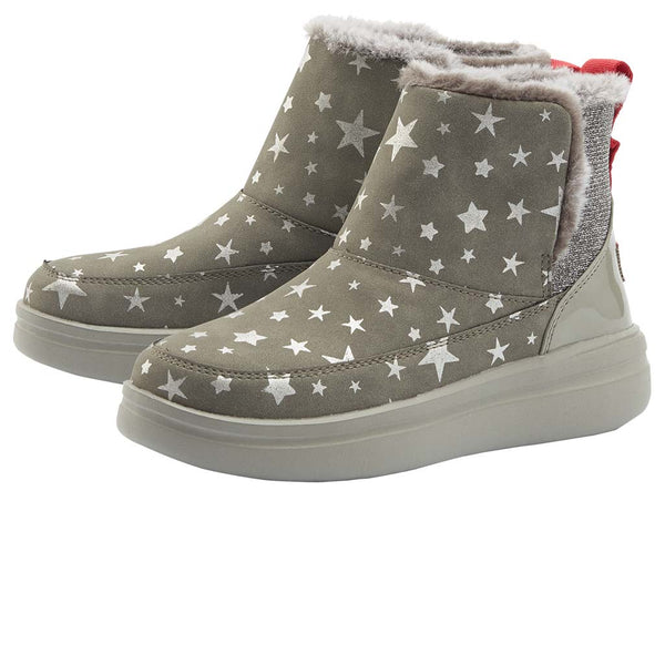 HEY DUDE KID'S MEL STAR GREY -130283258