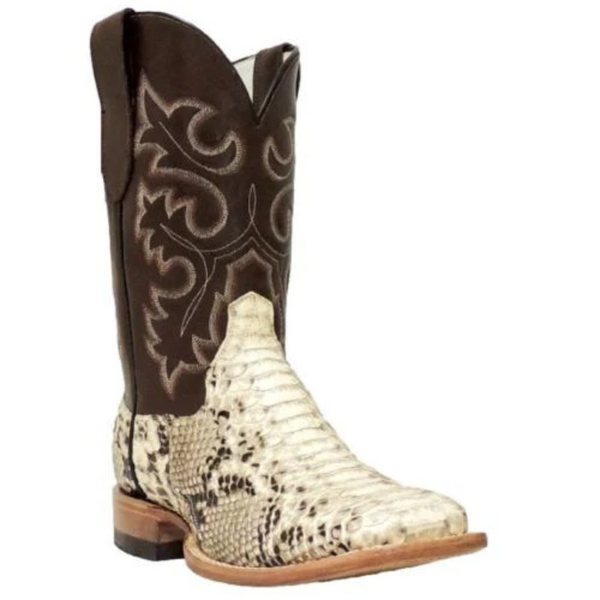 COWTOWN MEN'S SQUARE TOE PYTHON EXOTIC WESTERN BOOT - Q818