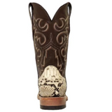 COWTOWN MEN'S SQUARE TOE PYTHON EXOTIC WESTERN BOOT - Q818