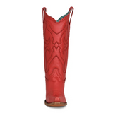 CORRAL WOMEN'S RED MATCHING SNIP TOE WESTERN BOOTS - Z5073