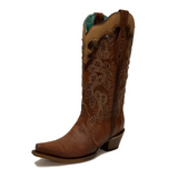 CORRAL LADIES EMBROIDERY AND STUDS OVERLAY WESTERN BOOTS - Z5088