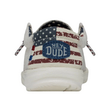 HEY DUDE KIDS WALLY YOUTH OFF WHITE PATRIOTIC - 400401K1