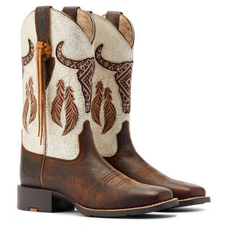 ARIAT WOMEN'S ROUND UP SOUTHWEST STRETCH FIT WESTERN BOOTS - 10044434