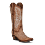 CORRAL WOMEN'S BROWN EMBROIDERY STUD WESTERN BOOTS - L2041