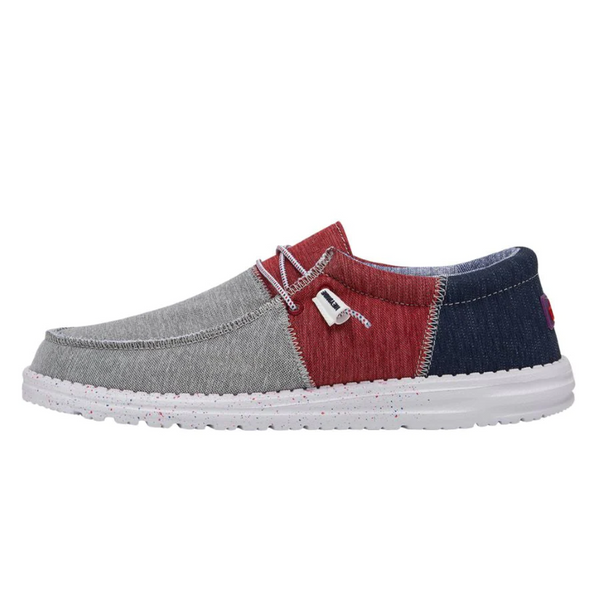 HEY DUDE MEN'S WALLY SOX TRI FANS RED WHITE BLUE  - 112560233