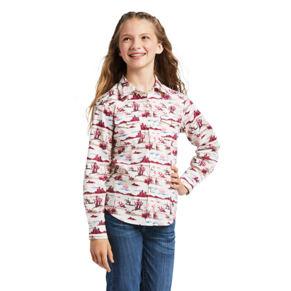 ARIAT GIRL'S REAL YUMA LONG SLEEVE SHIRT- 10039507