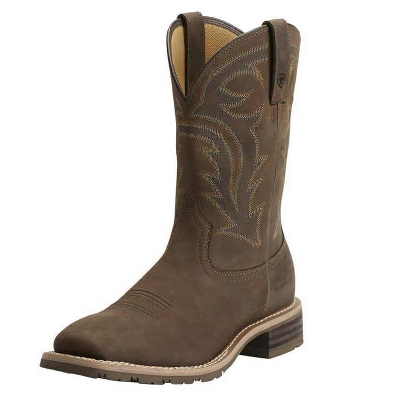 ARIAT MEN'S BROWN WATERPROOF HYBRID RANCHER H2O PULL-ON BOOTS - 10014067