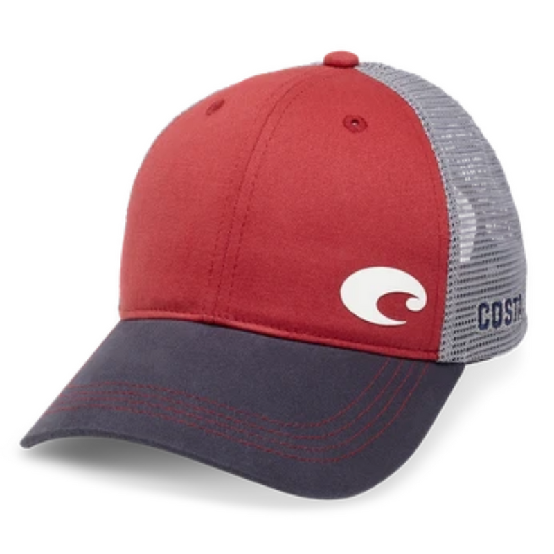 Costa Core Performance Trucker XL Fit Hat - Maroon from COSTA