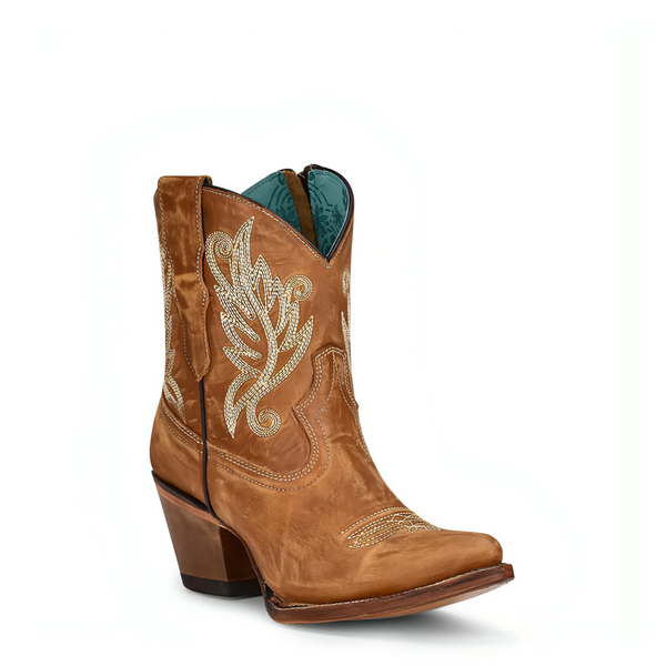 CORRAL WOMEN'S GOLDEN EMBROIDERY ANKLE BOOT - A4218