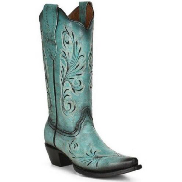 CIRCLE G BY CORRAL WOMEN'S EMBROIDERY SNIP TOE WESTERN BOOT - L2076