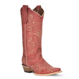 CIRCLE G BY CORRAL WOMEN'S RED EMBROIDERY WESTERN BOOTS - L6001