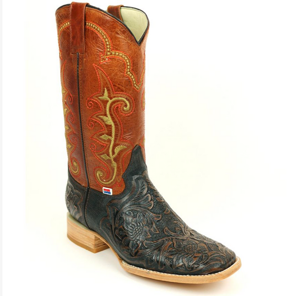 ROCKIN' LEATHER MEN'S STAMPED COWHIDE LEATHER BOOT- 1190
