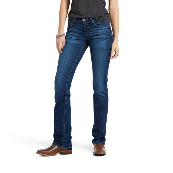 ARIAT WOMEN'S R.E.A.L. MID RISE CANDACE STRAIGHT JEAN - 10039608