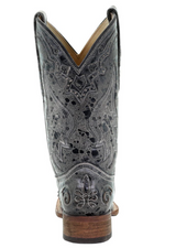 CORRAL WOMEN'S BLACK SNAKE INLAY BOOT- A2402