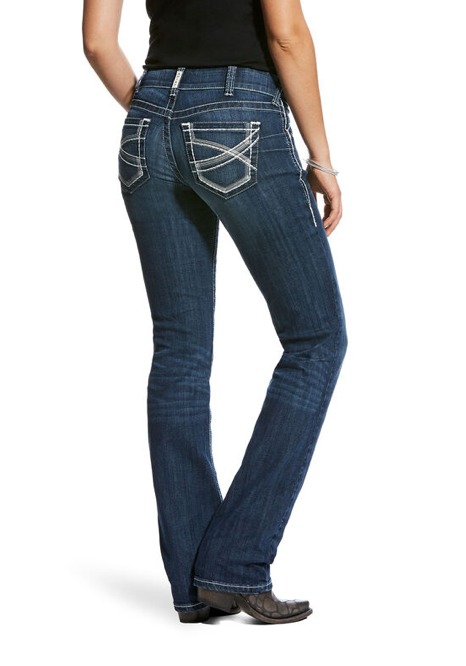 ARIAT WOMEN'S R.E.A.L MID RISE STRETCH IVY STACKABLE STRAIGHT LEG JEAN-10024300