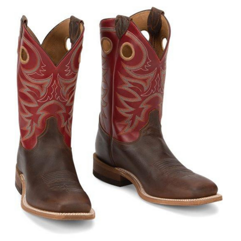 JUSTIN MEN'S ROUGH RIDER TABACCO WESTERN BOOT - BR737