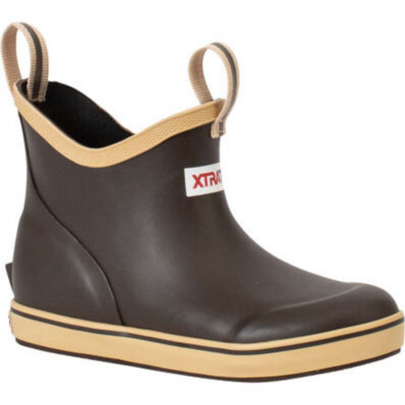 XTRATUF KIDS BROWN ANKLE DECK BOOTS - XKAB900