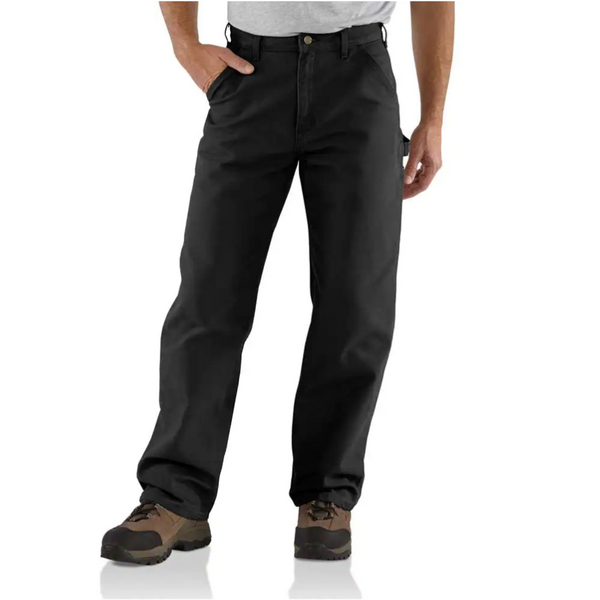 CARHARTT MEN'S LOOSE FIT WASHED DUCK UTILITY WORK PANT - B11BLK