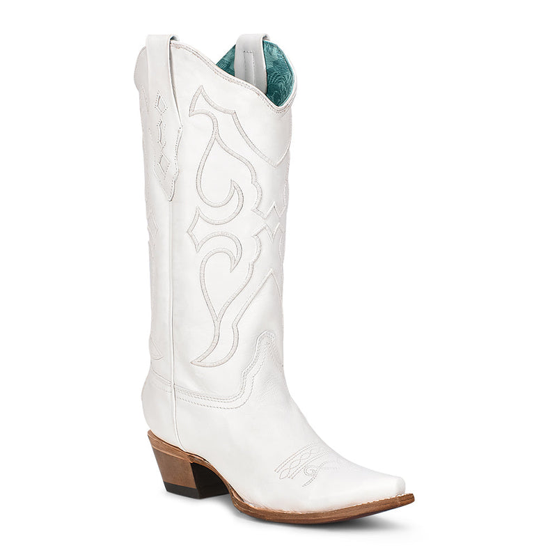 CORRAL WOMEN'S WHITE EMBROIDERY WESTERN BOOT - Z5046